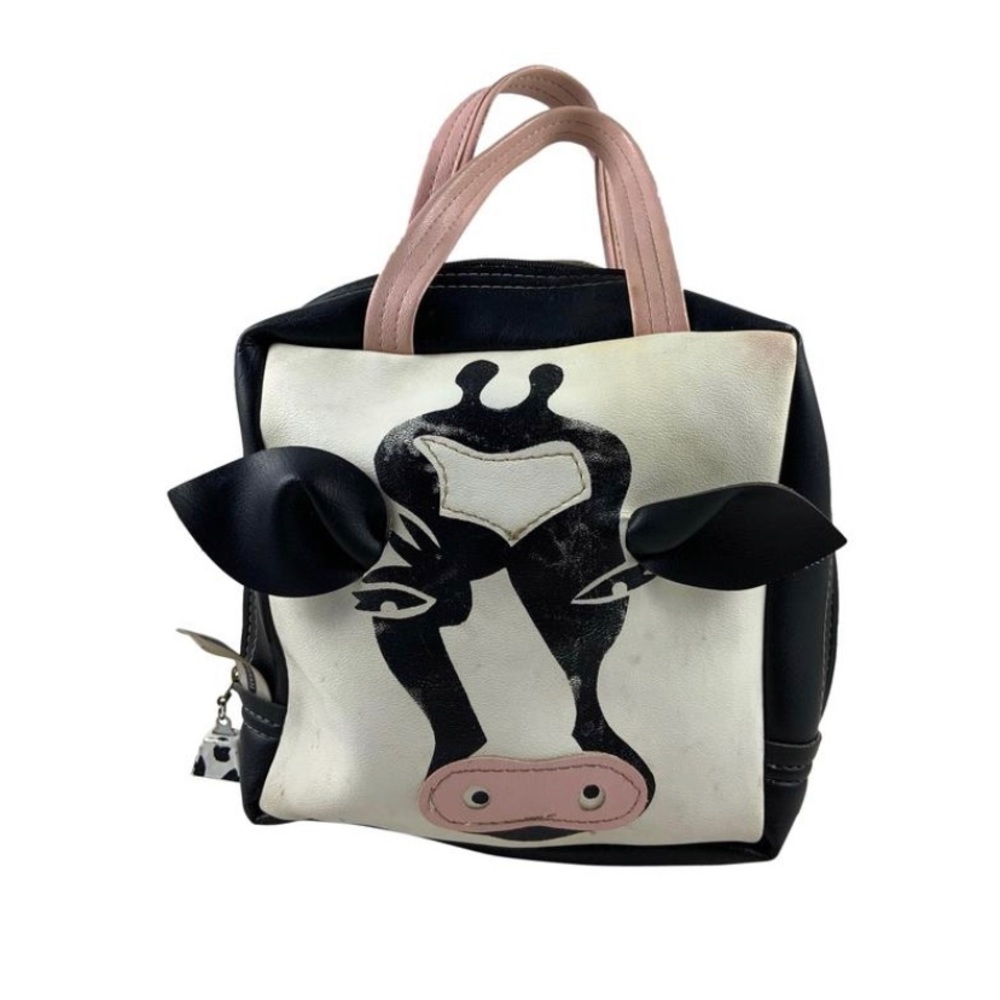 Faux Leather 3D cow bell hand bag